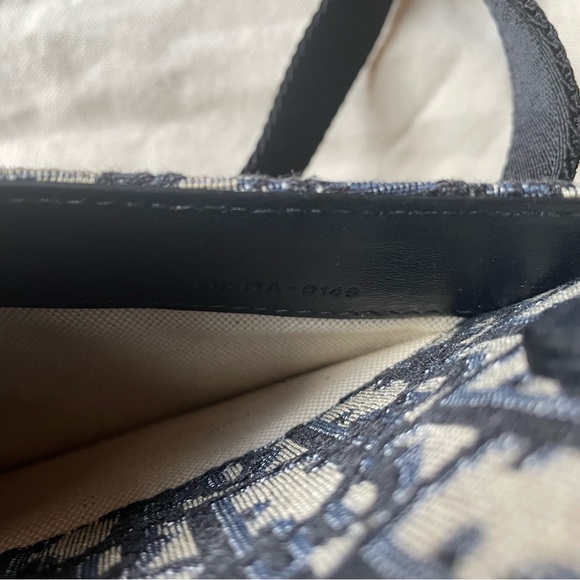 DIOR Blue Oblique Canvas and Leather Saddle Belt Bag 🤍 - Picture 9 of 12